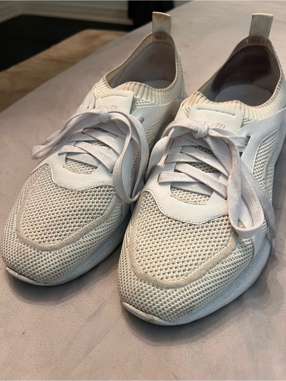 Good Man Brand Men's Knit Lace-Up Sneakers - Off White
